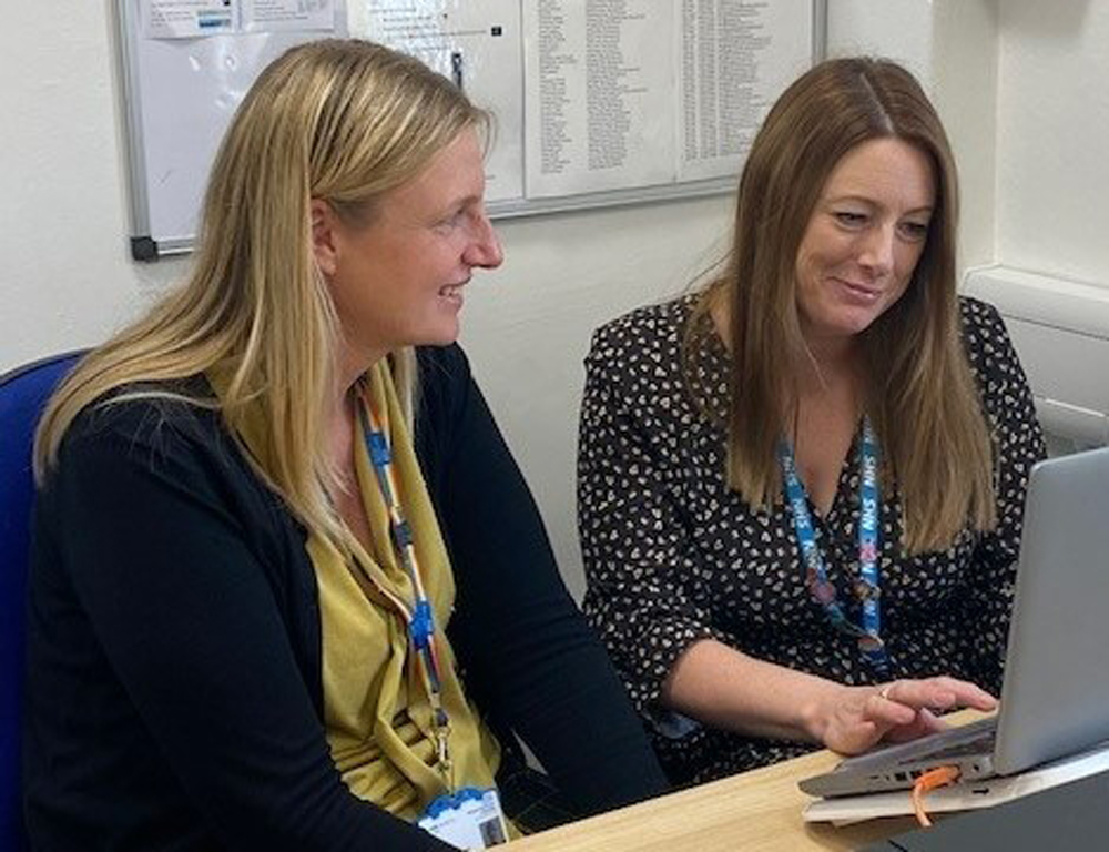 Amy Smith and Carly Gribben from the Dorset HealthCare School Nursing Team