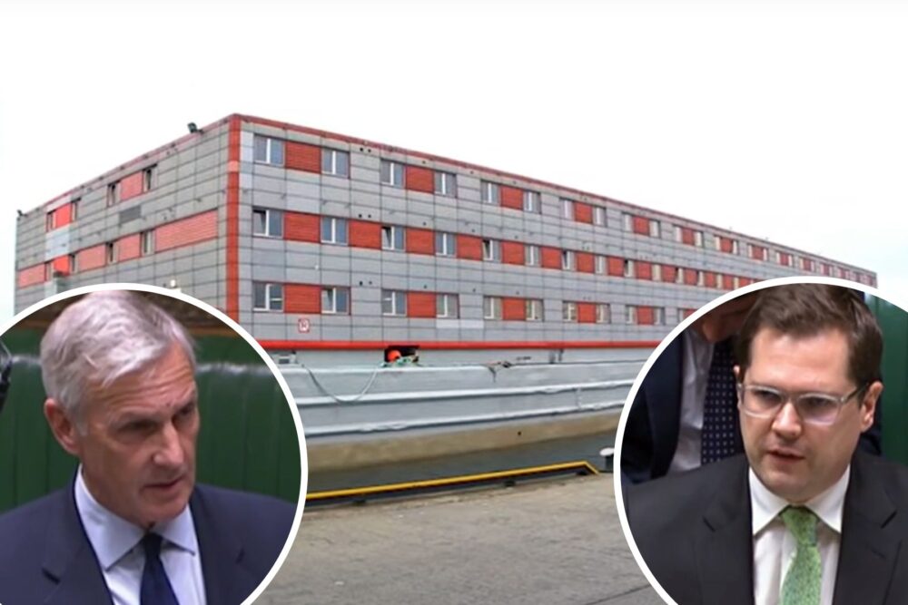 South Dorset MP Richard Drax, inset left, made an impassioned speech to immigration minister Robert Jenrick, inset right