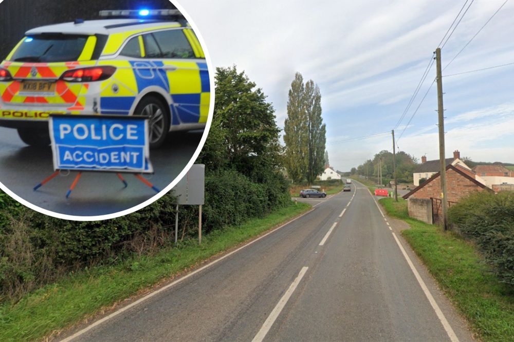 The tragic crash happened on the A361 in West Lyng, near the New Road junction. Picture: Google