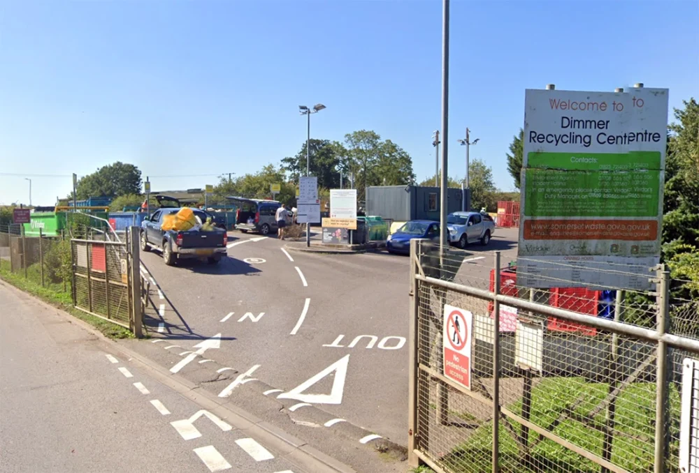 The Dimmer Recycling Centre, in Castle Cary, is 'under threat' of closure. Picture: Google