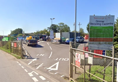 The Dimmer Recycling Centre, in Castle Cary, is 'under threat' of closure. Picture: Google