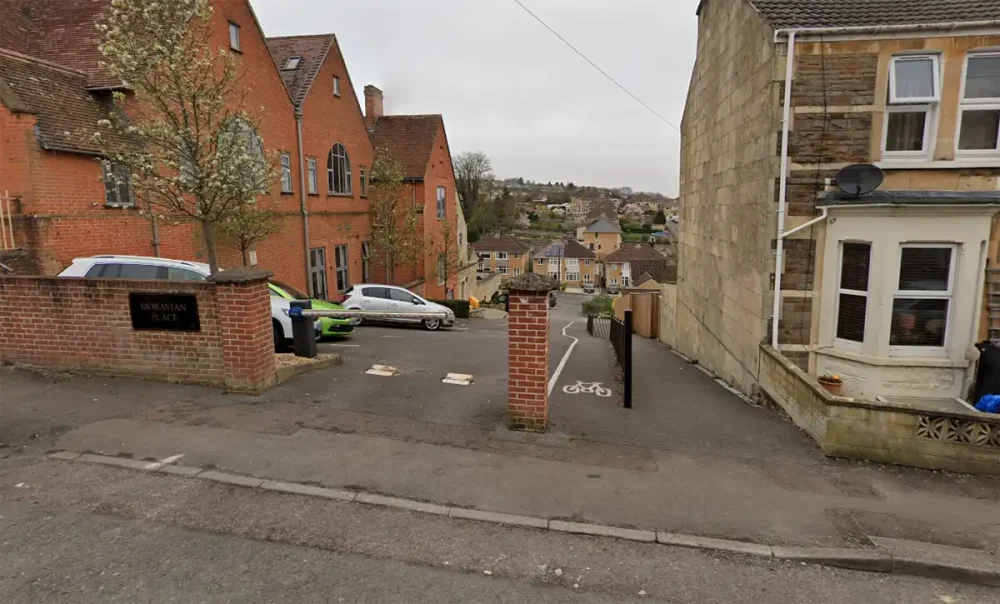 A woman in her 20s was stabbed in Dransfield Way, Bath, on Monday, police said. Picture: Google