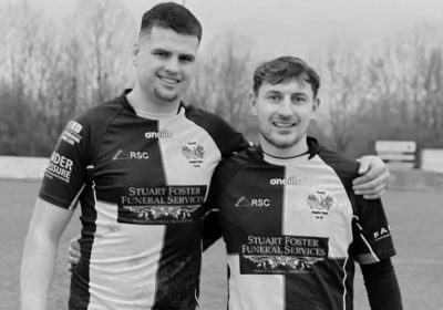 Yeovil Rugby Club players Harry Froude and Callum Regan stopped to help the elderly man