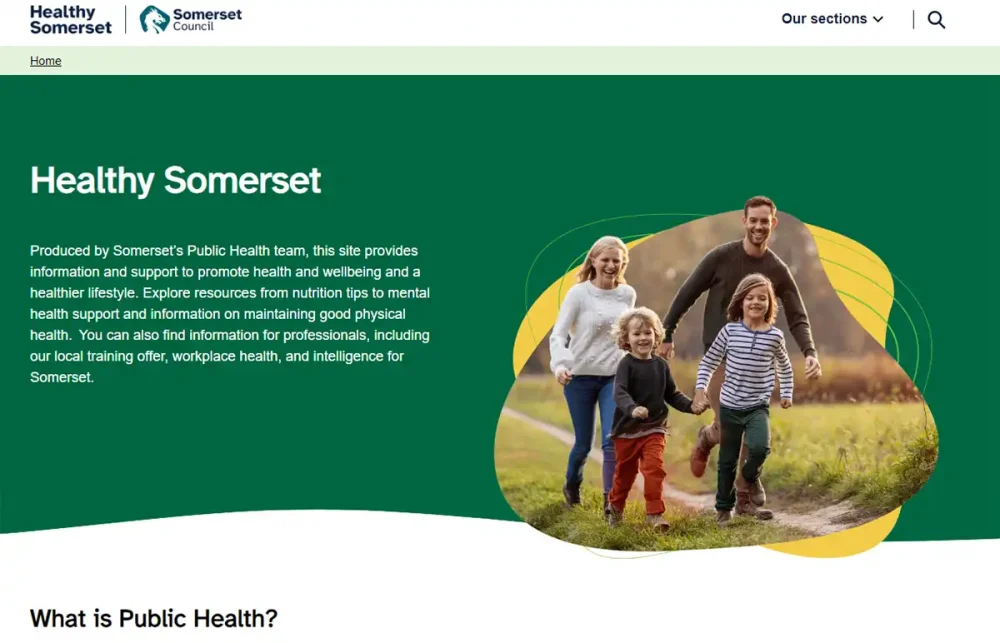 The Healthy Somerset website has a new look and layout
