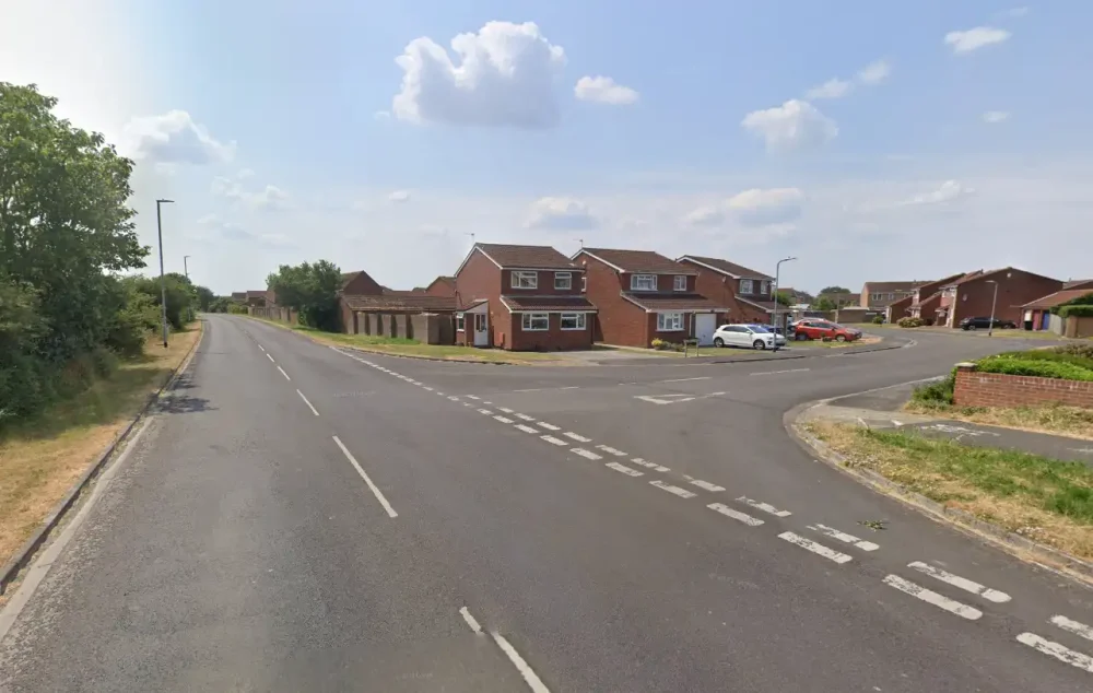 The crash happened in Love Lane, near the junction with Ramsay Way, in Burnham. Picture: Google