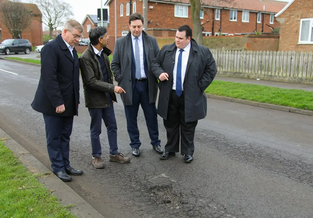 Rishi Sunak announced more money to tackle potholes last year. Picture: X/UK Prime Minister