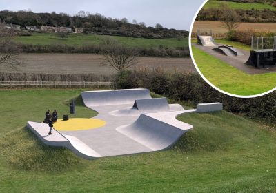 An impression of how the replacement skatepark in Stoke sub Hamdon could look. Picture: Maverick/Somerset Council