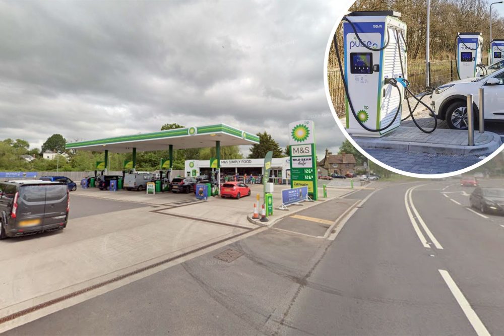 BP wants to install eight EV fast charging points at the Cross Keys filling station, Taunton