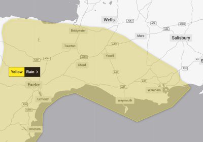 The Met Office weather warning in place on Sunday