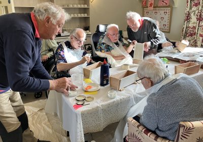 The first meeting of the Men's Shed group at Beauchamp House, in Hatch Beauchamp, near Taunton