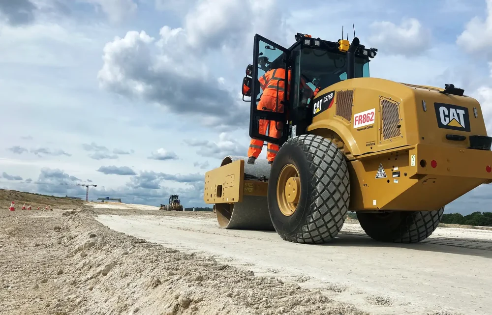 State-of-the-art intelligent compacting is being trialled on the A303 in Somerset. Picture: National Highways