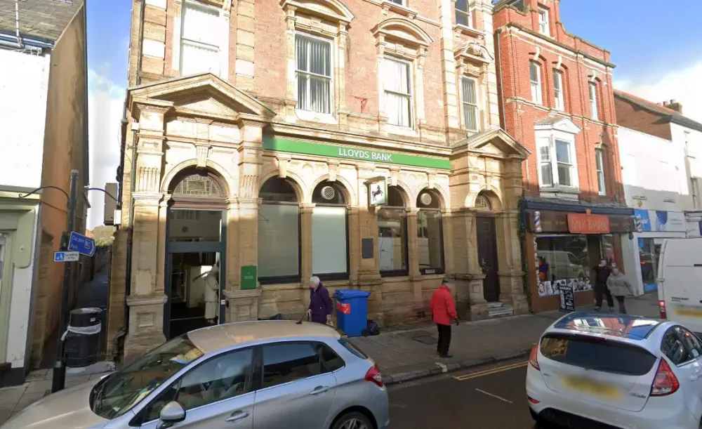 Lloyds Bank in Fore Street, Wellington, is set to close. Picture: Google