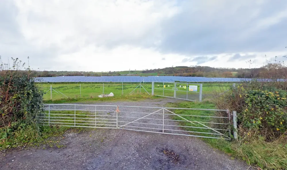 The proposed site borders an already-established, smaller, solar farm. Picture: Google