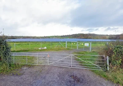 The proposed site borders an already-established, smaller, solar farm. Picture: Google