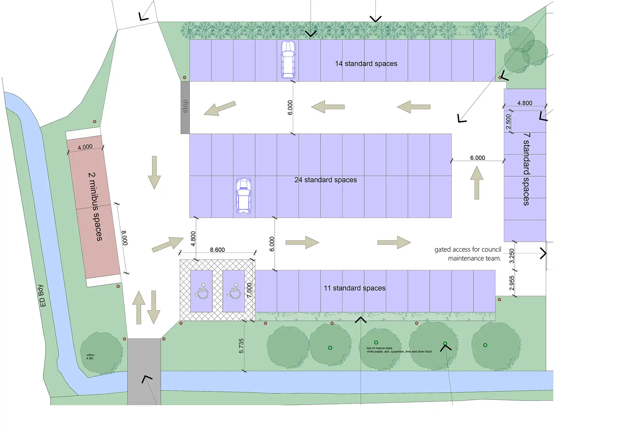 How the car park could be laid out. Picture: Haygrove Building Design Ltd/Somerset Council