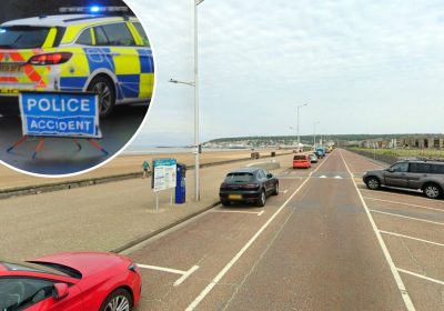 The crash happened in Marine Parade, Weston. Picture: Google