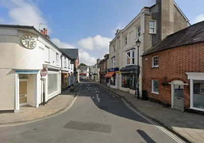 The alleged assault happened in Wimborne High Street in December. Picture: Google
