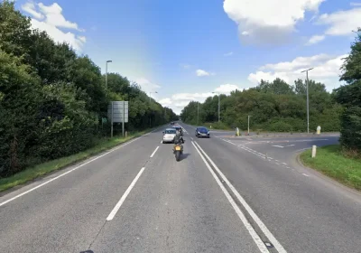The crash happened on the A361, near the junction with the A362, near Frome. Picture: Google