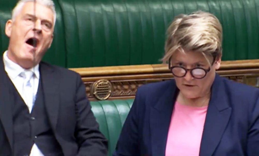 Lee Anderson (Reform, Ashfield) clearly found Sarah Dyke's question a touch tiresome... Picture: Parliament TV