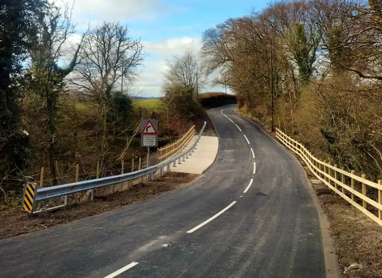 The B3224 at Roundwaters has finally been fully reopened. Picture: Somerset Council