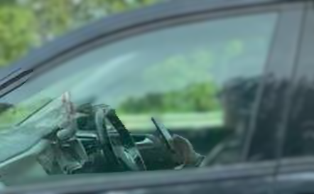 The driver was pictured using their mobile behind the wheel on the M5 in Somerset. Picture: Avon & Somerset Police