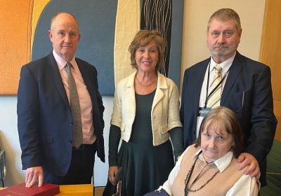 (L-R) Kevin Hollinrake, Rebecca Pow, Steve Marston, Mrs Marston.