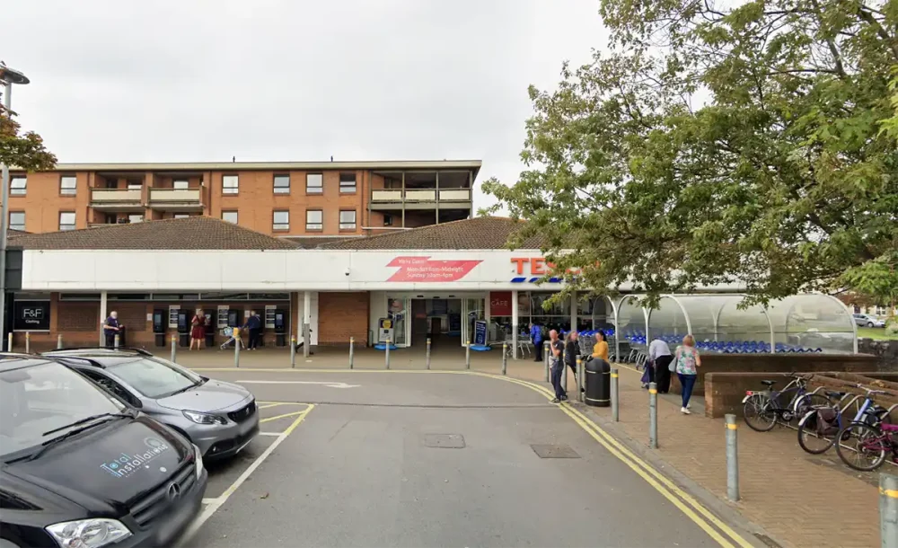 The woman was punched outside Tesco in Station Road, Weston. Picture: Google