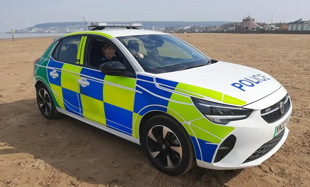 An electric Avon & Somerset Police car. Picture: Avon & Somerset Police
