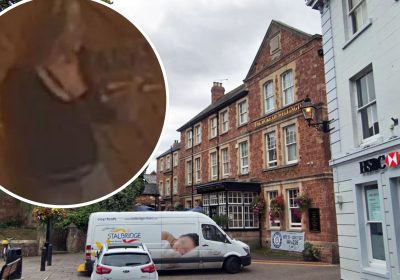 Police are keen to trace this person after an incident outside the Duke of Wellington in Minehead. Pictures: Avon & Somerset Police/Google