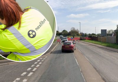 Nexfibre has been fined over 'dangerous' roadworks, including in Westonzoyland Road, Bridgwater. Pictures: Nexfibre/Google