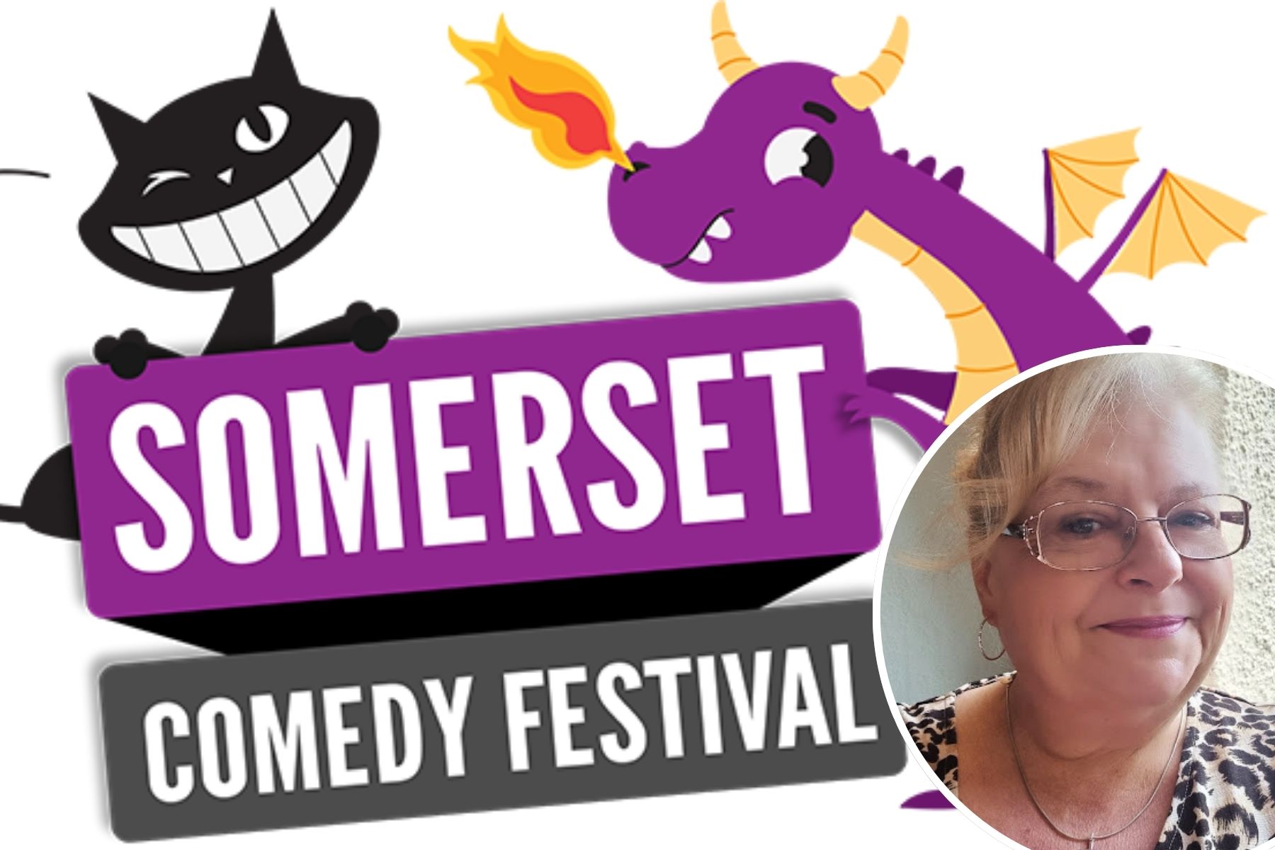 Trish Caller, inset, has vowed to continue with the Somerset Comedy Festival for 2025