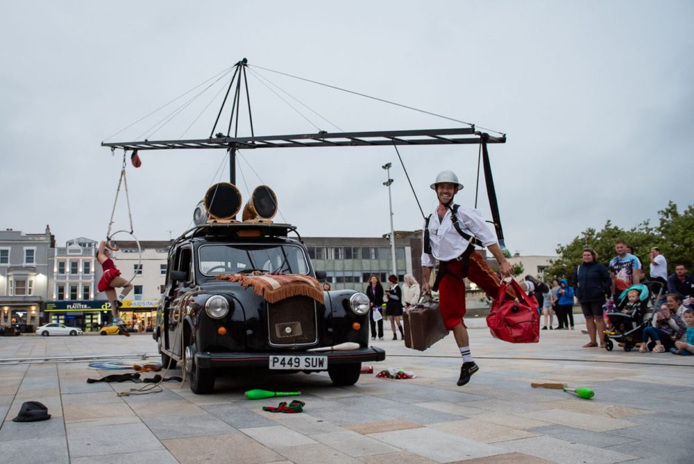 Pirates of the Carabena's Pirate Taxi will be wowing audiences with their acrobatic and arial circus skills Picture: Pirates of the Carabena