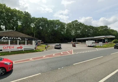 The Camel Hill Services filling station is set to be demolished - the Mattia diner will remain. Picture: Google