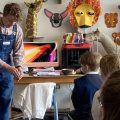 George Sutton, a recent Art History Graduate, hosted the workshops at Countess Gytha Primary School