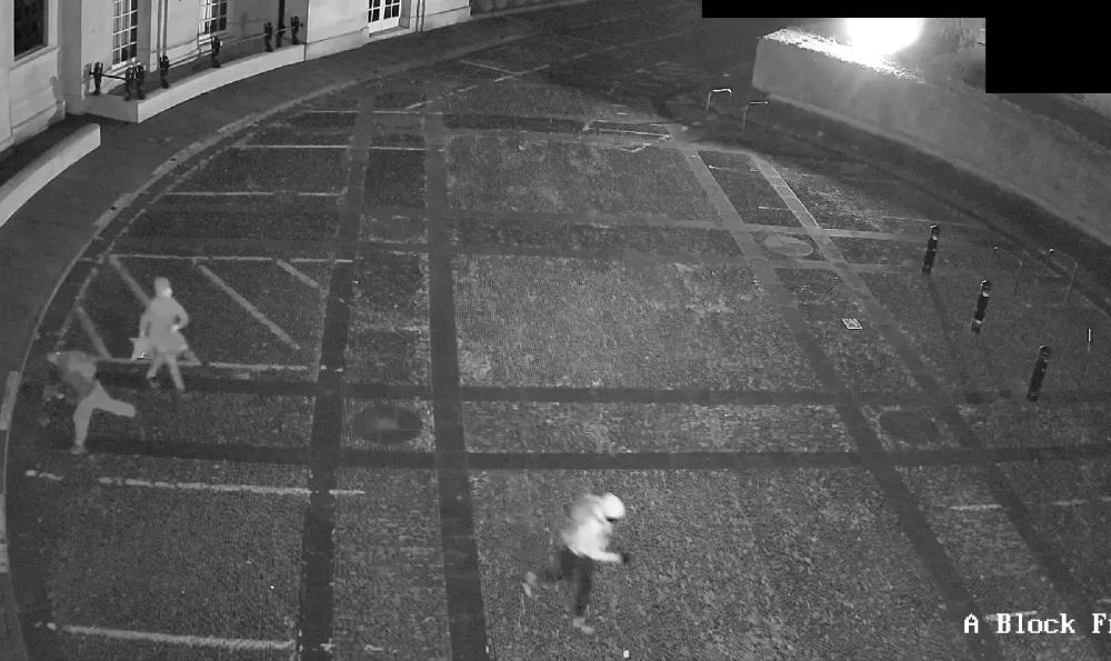 Police have released CCTV footage of the vandalism attack at County Hall in Taunton. Picture: Avon & Somerset Police