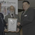 HRH Prince Michael of Kent, centre, with Steve Shaw, and Benn Laidler, right . Picture: SSAFA