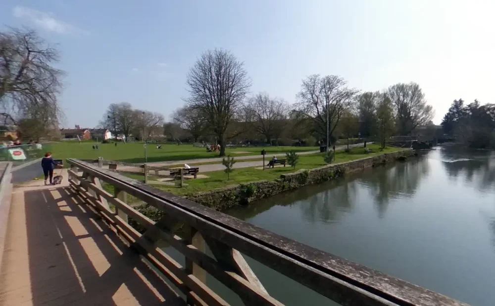 The body was found in the water at French Weir Park, Taunton. Picture: Google