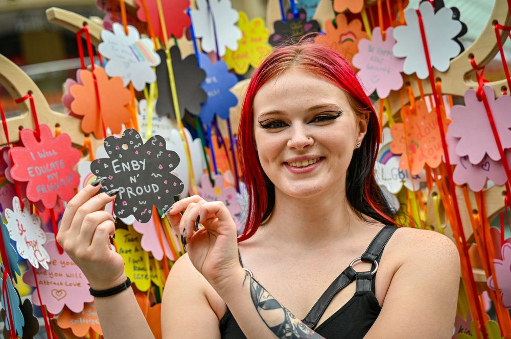 People are invited to leave positive sentiments or a dedication to a loved one Picture: Clarks Village