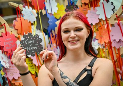 People are invited to leave positive sentiments or a dedication to a loved one Picture: Clarks Village