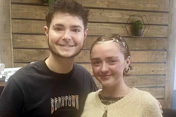 Game of Thrones star Maisie Williams in the Burnham cafe with a friend. Picture: Quick Bite Café