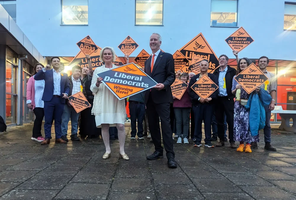 New MPs Rachel Gilmour and Gideon Amos helped carry to the Liberal Democrats to victories in Somerset