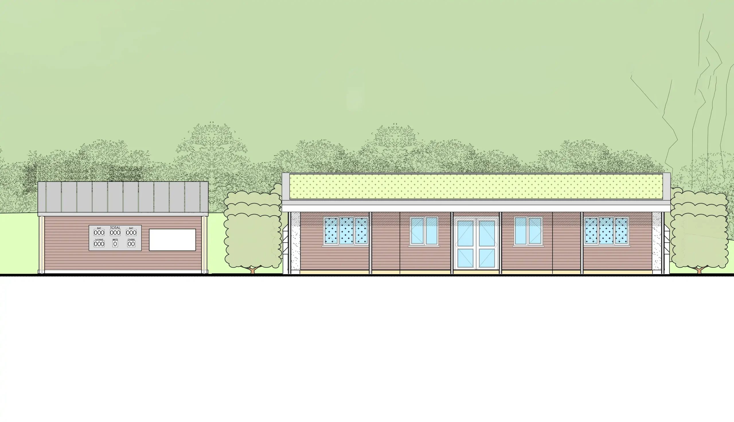 The new building would be built alongside the Taunton Cricket Club pavilion. Picture: Trevor J Spurway/Somerset Council