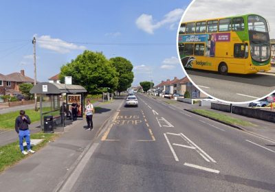 A man was allegedly assaulted on the top deck of an X1 bus as it travelled in Locking Road, Weston. Pictures: Googe/NS Council