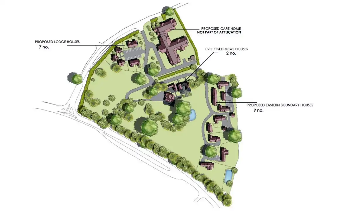 The proposed layout of the Woodlands Castle site. Picture: Prime Meridian/Somerset Council