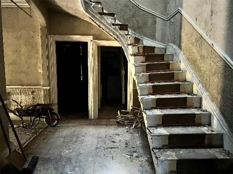 Woodlands Castle near Taunton has fallen into disrepair