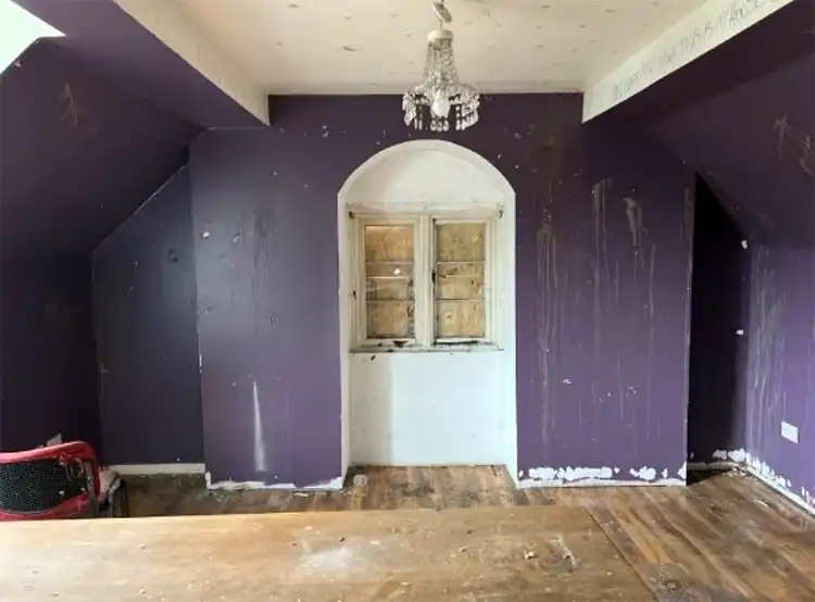 Woodlands Castle near Taunton has fallen into disrepair