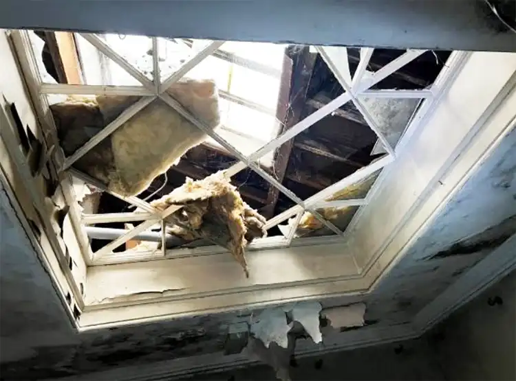 Woodlands Castle near Taunton has fallen into disrepair