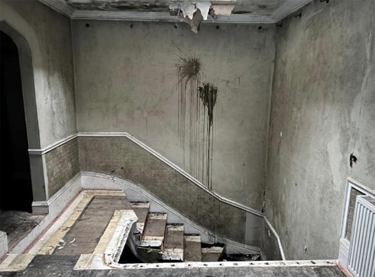 Woodlands Castle near Taunton has fallen into disrepair