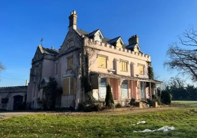 Woodlands Castle, on the outskirts of Taunton, has fallen into disrepair... Picture: Prime Meridian/Somerset Council