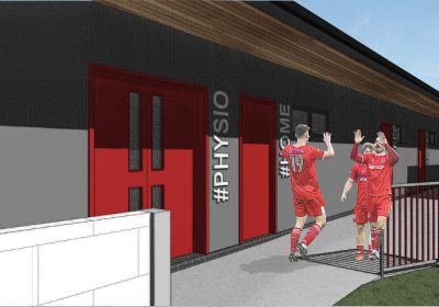 3D perspective sketch of new changing facility Picture: PAAD Architects